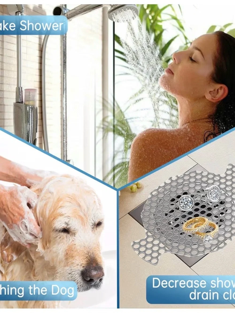 INVIHUG Drain Hair Catcher - Gray